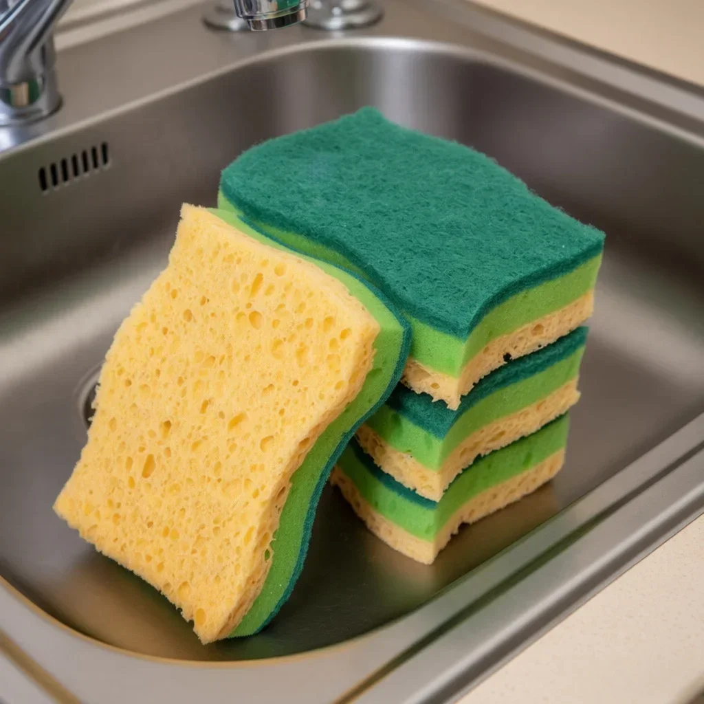 1-12Pcs Dish Sponge Premium Material Double-Sided Kitchen Cleaning Scrub Pads Multi-Purpose for Dishes Pans Sink Stove Bathroom