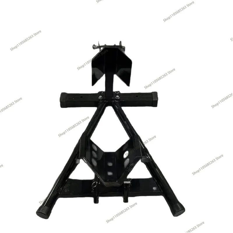 Motorcycle front wheel parking frame, maintenance and cleaning chain parking frame