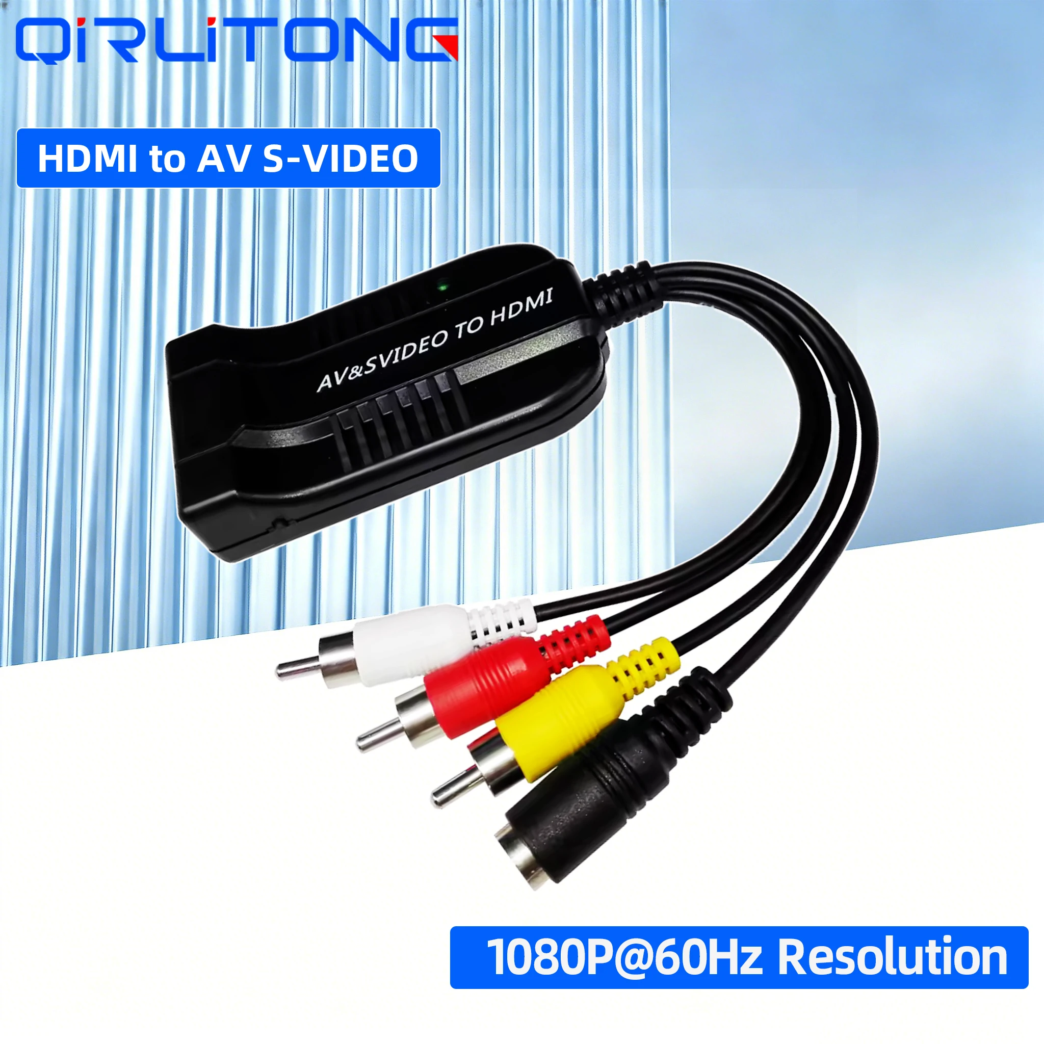 HDMI to SVideo Converter HDMI to RCA Adapter R/L Audio Video Converter Adapter Support 1080P Compatible PS3/PS4