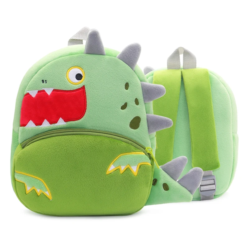 Boys Girls Backpack Cute Animal Big Mouth Dinosaur Children Plush Backpack Kindergarten School Bag