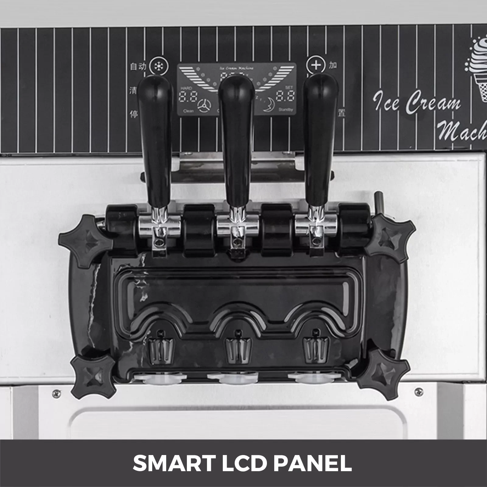 حار بيع Si Hao YKF-8218T 3 نكهة آيس كريم ناعم القوام آلة الآيس كريم Vevor