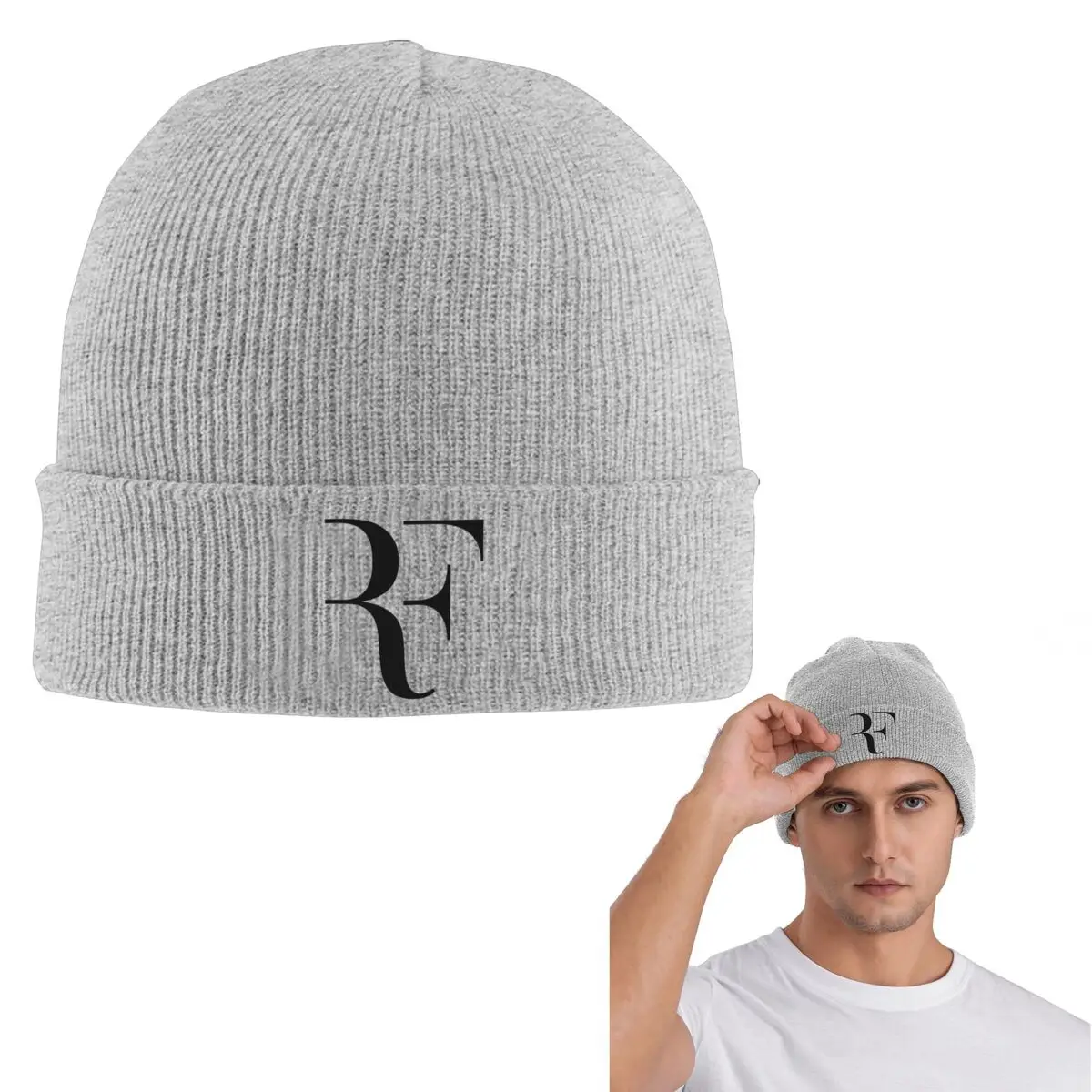 روجر فيدرر قبعة محبوكة دافئة الهيب هوب بونيه قبعة الخريف الشتاء في الهواء الطلق بيني القبعات للرجال النساء الكبار