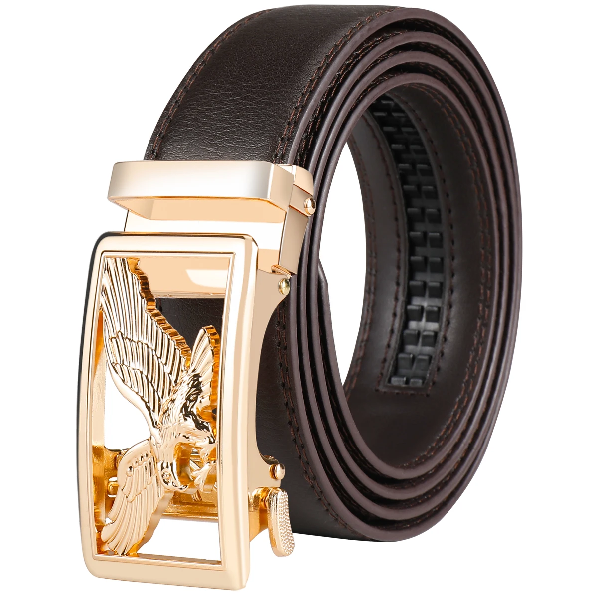 حزام من الجلد الناعم للرجال مع مشبك أوتوماتيكي ، أصلي ، شباب ، متوسطي العمر والشباب ، كوري عصري ، بوسي ، جديد