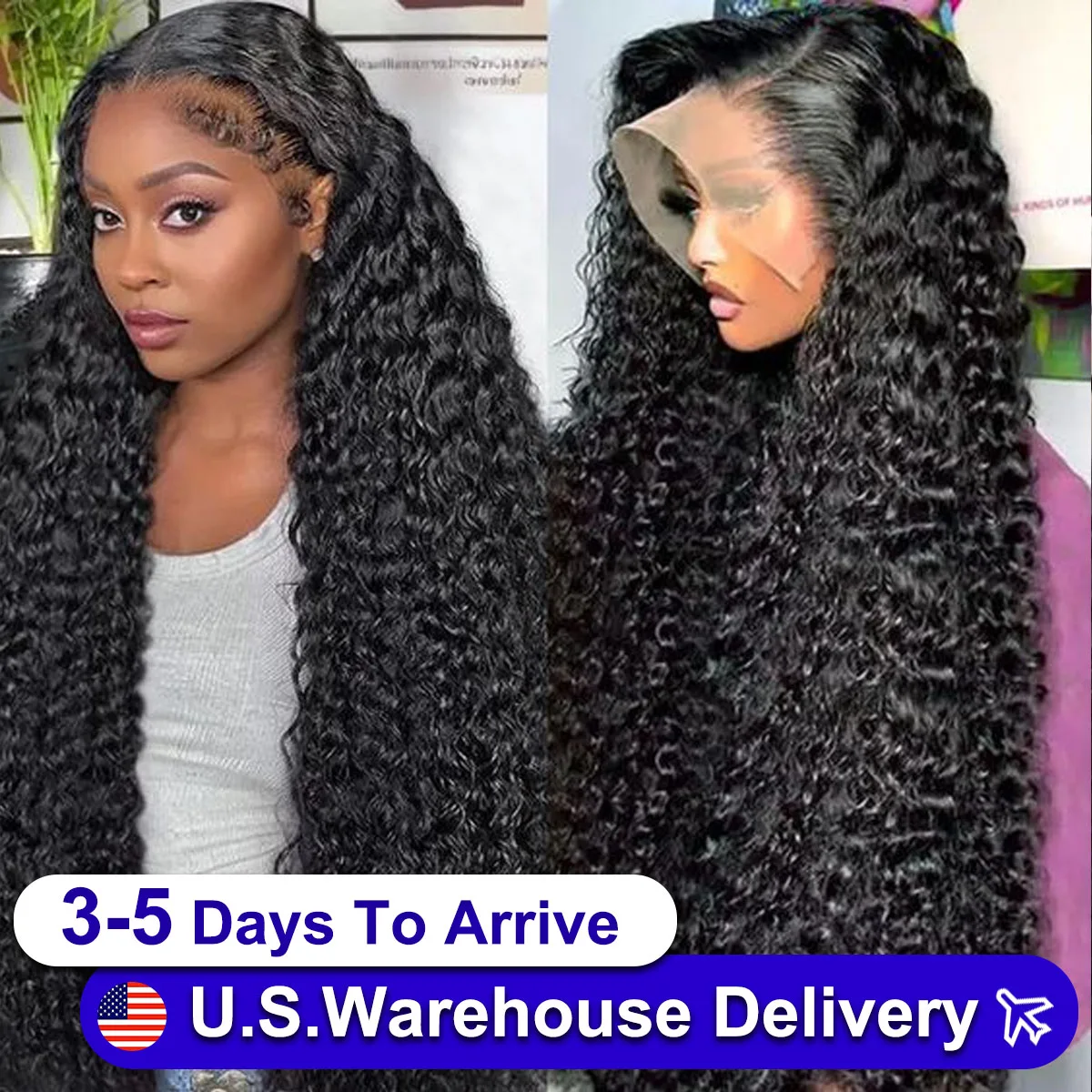 

Water Wave Lace Front Wig 13x6 Lace Front Human Hair Wigs For Women 30 34 Inch HD Wet And Wavy Loose Deep Wave Frontal Wig