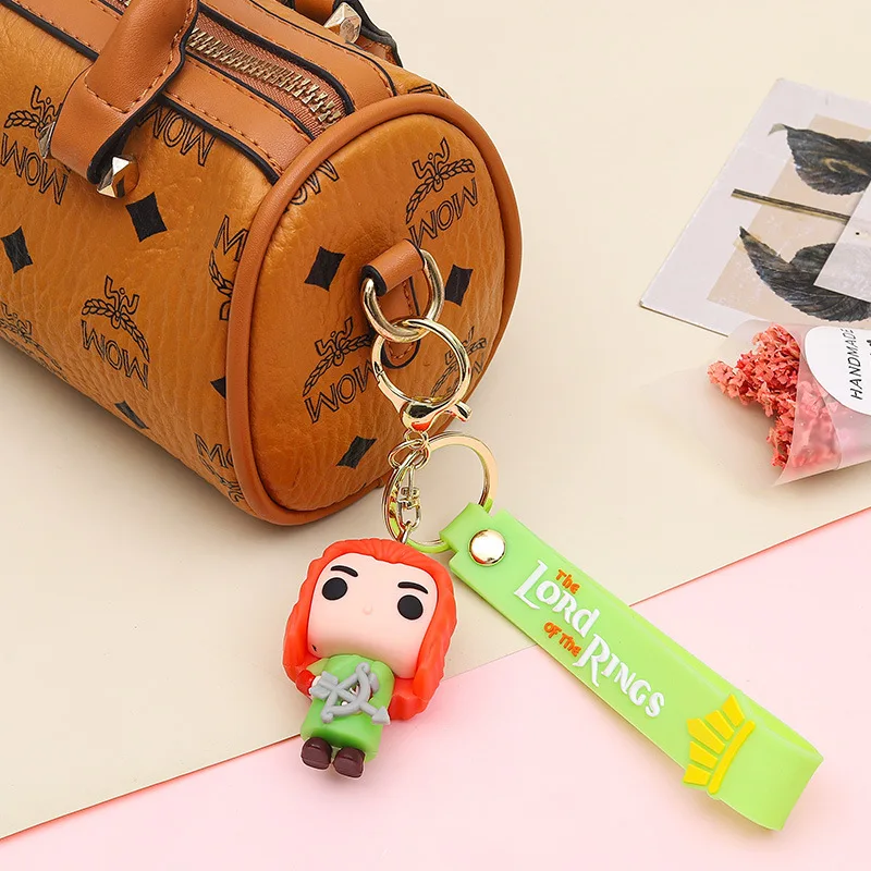 Movie Lord of The Finger Rings Keychain Anime Doll Figure Car Ornaments Keyring Pendent Bag Jewelry Accessories Kids Toy Gifts