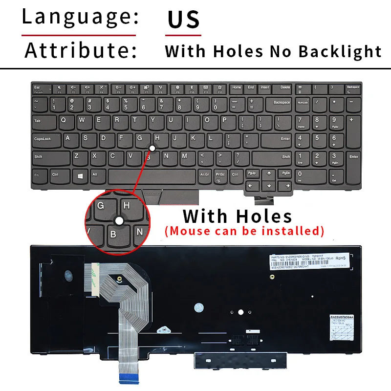 RU Russian Backlit Keyboard for Lenovo Thinkpad T570 P51S T580 P52S Laptop 01ER564 01ER605 01HX241 01HX281 01EN951 01ER523