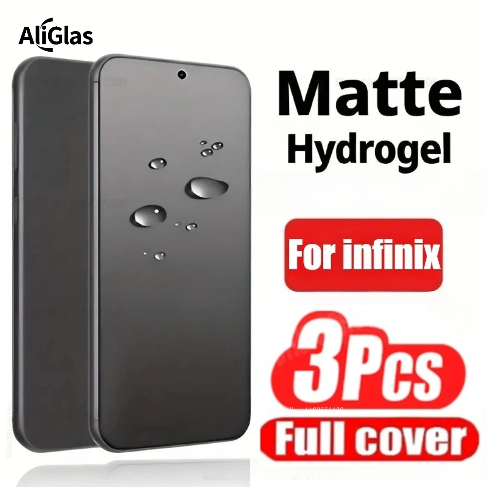 

3Pcs Matte Hydrogel Film for Infinix Hot 60 Pro Plus 50i 50 Pro Plus Anti Fingerprint 60i 4G 50 Pro 4G Full Screen Coverage Film