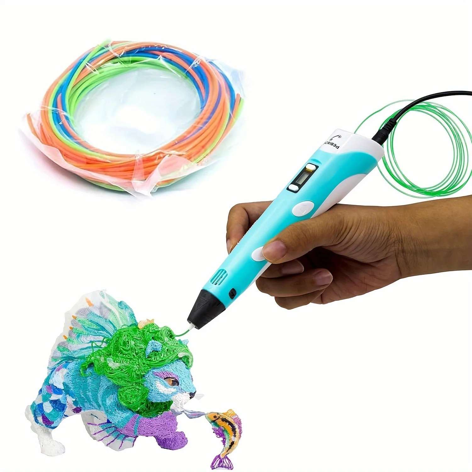 LEDディスプレイ付き電子3D印刷ペン,3D落書き,ペイントツール,スマートおもちゃ,誕生日プレゼント,新世代