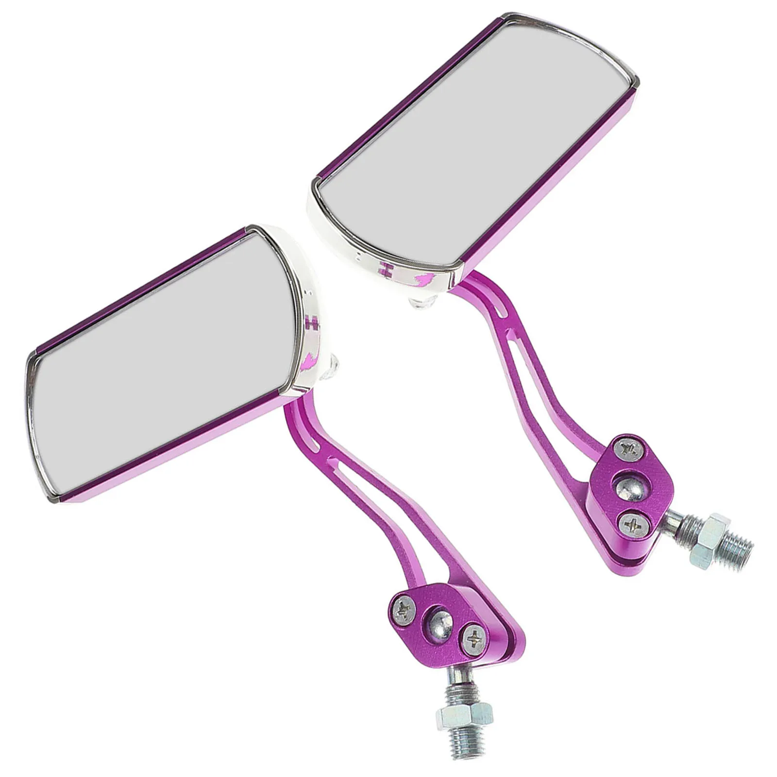 

2pcs Bicycle Mirror Rear View Clear Visibility Purple Aluminum Easy Install Adventure Electric Scooter Accessories Adults