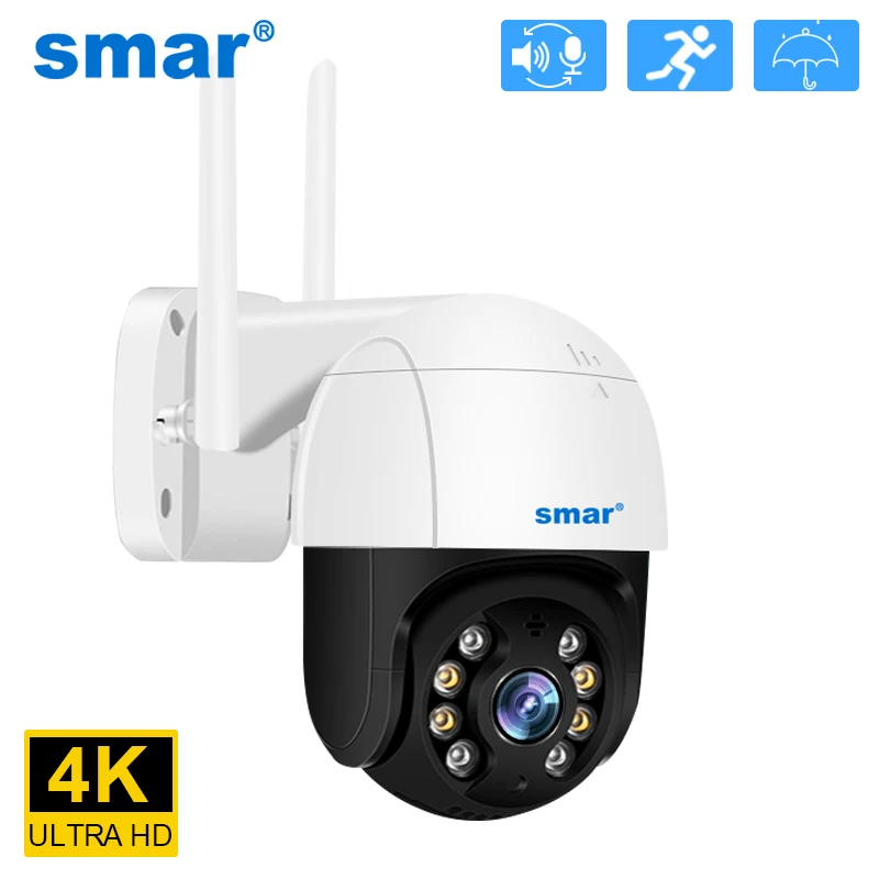 Smar 4K 8MP Wifi PTZ Camera 5x Digital Zoom AI Human Detect ONVIF Wireless CCTV IP Camera Home Security Protection Two Way Audio