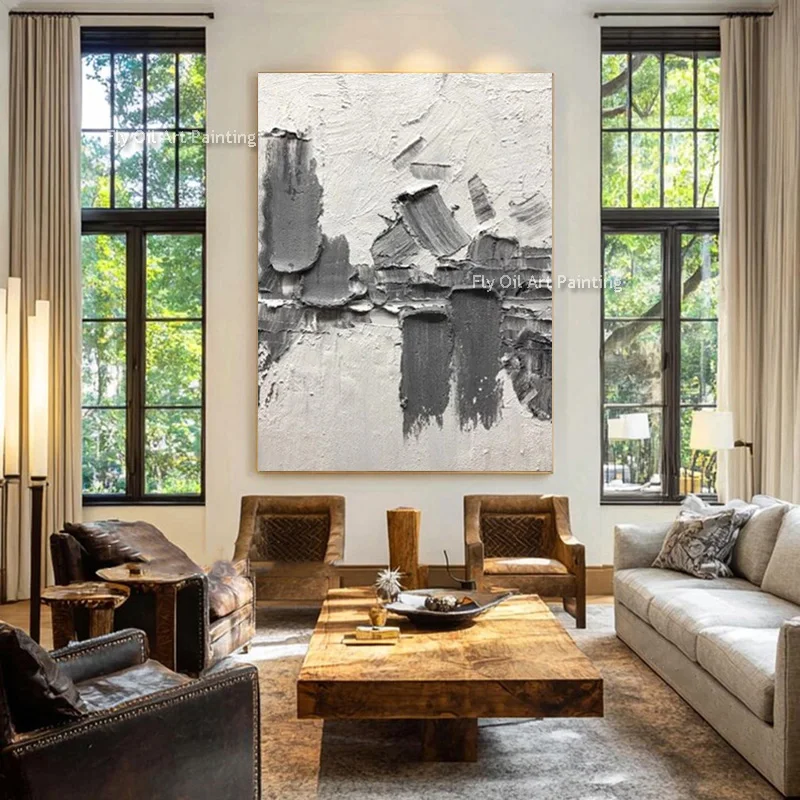 Original Handmade Textured Abstract Wall Art, Neutral Tone Impasto Painting, Hand Painted Entryway Canvas Decor