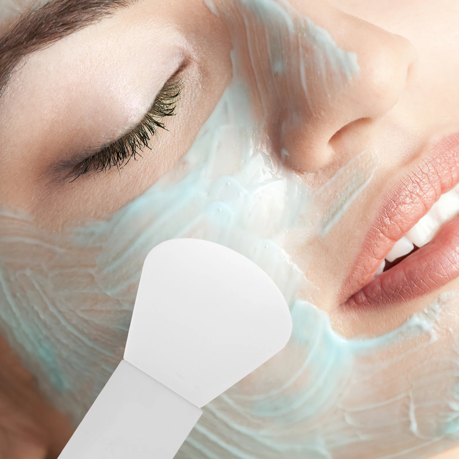 

Silicone Face Applicator Mini Brush Portable Makeup Spatula Reusable Silicone Face Mask Applicator Abs Material Storage
