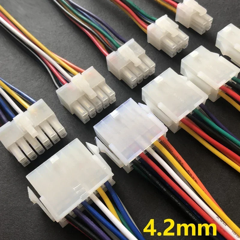 5557 / 5559 electric motorcycle controller plug 6 / 8 / 16 pin automobile computer harness connector 4.2mm male and female socke