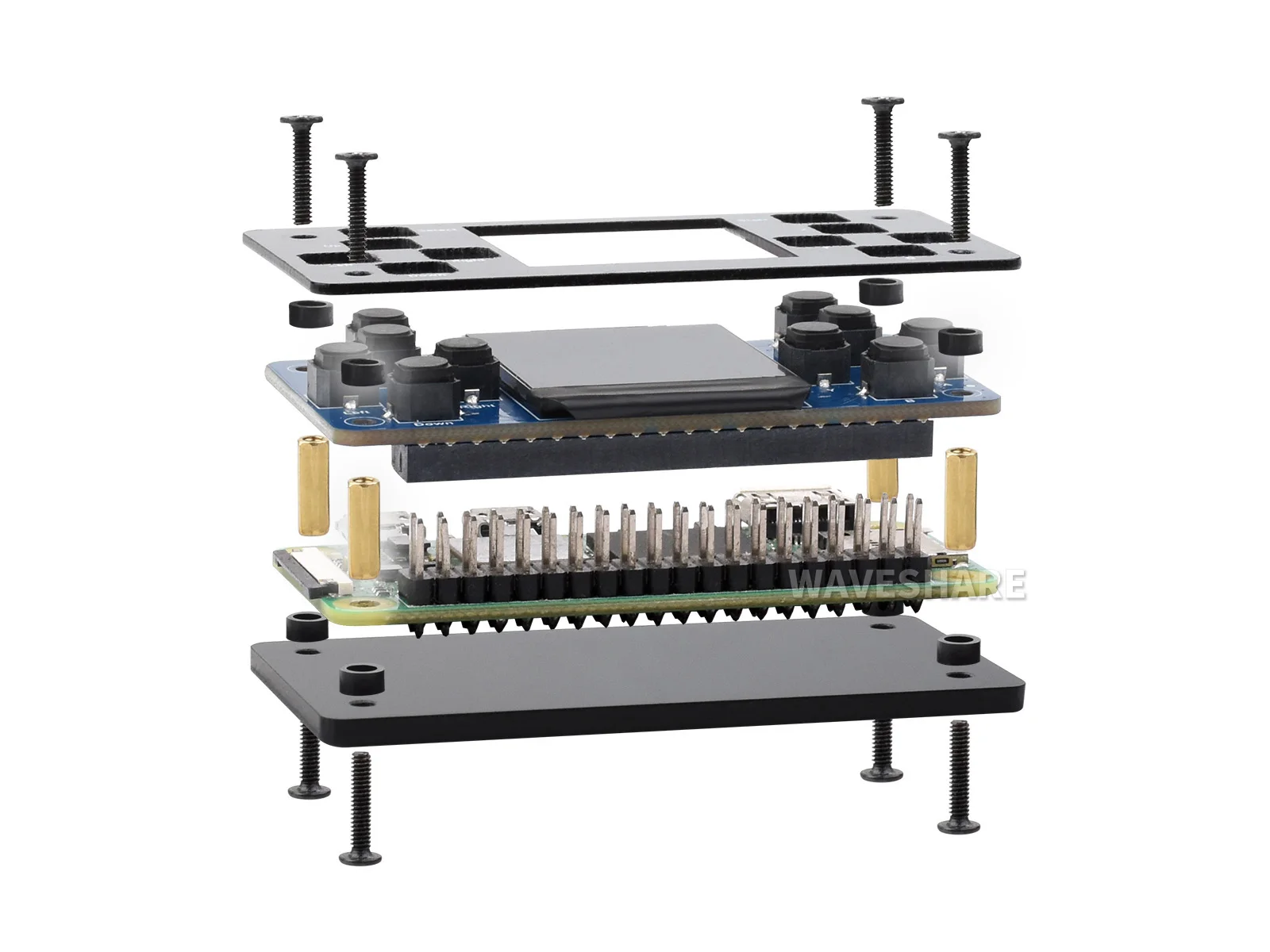 GamePi13, console de jogos LCD de 1,3 polegadas para Raspberry Pi, resolução 240x240, chip de driver ST7789 integrado, comunicação SPI