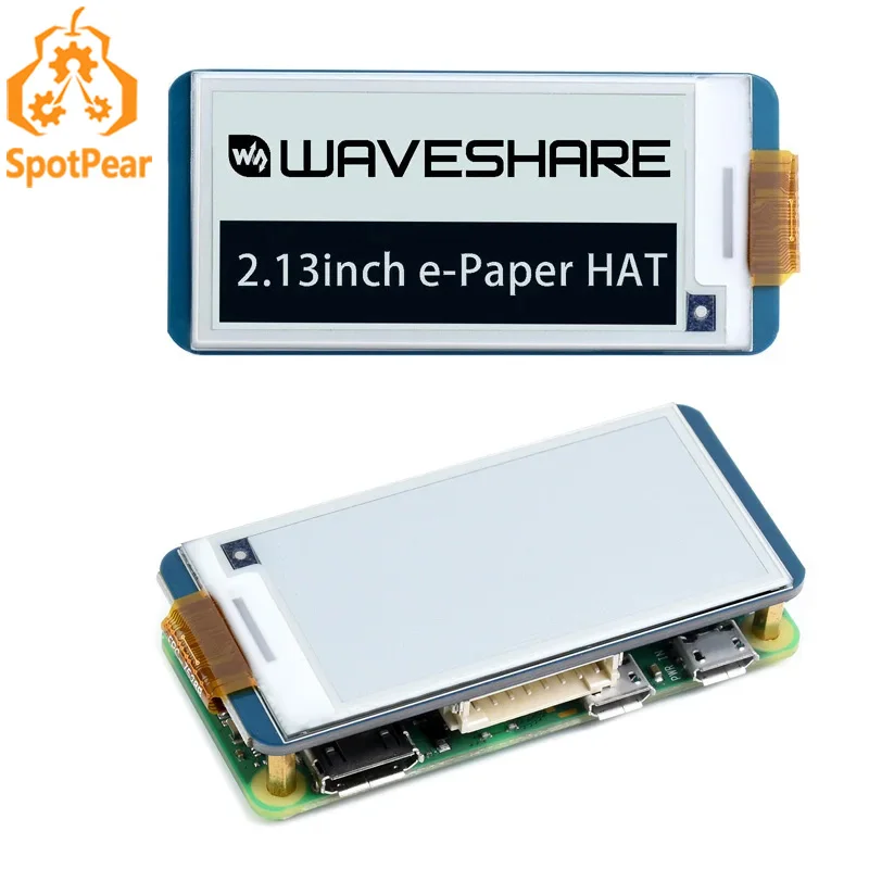 Raspberry Pi 2,13-calowy wyświetlacz e-papierowy E-Ink Interfejs HAT SPI 250x122 2,13 cala
