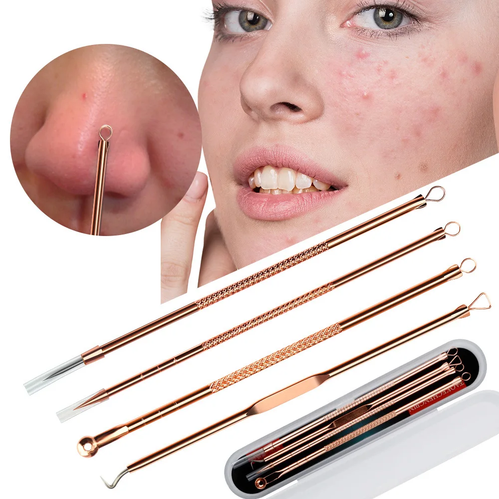 Acne Needle Set Of Stainless Steel Beauty Tools In Addition To Blackheads Acne Fat Particles Acne And Acne Home Use 4 Pcs