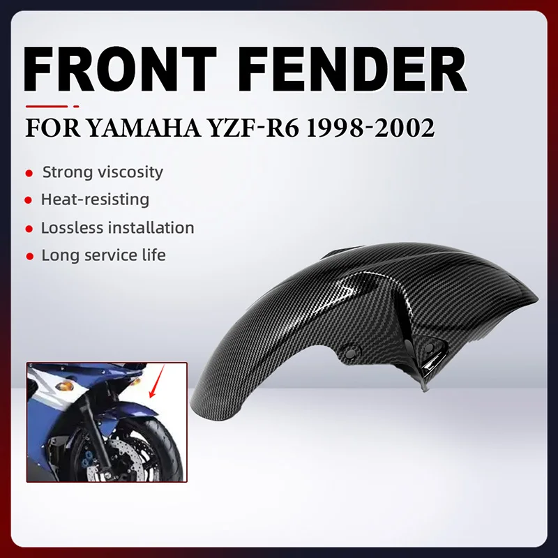 For YAMAHA YZF R6  YZFR6 YZF-R6 1998-2002 Motocicleta ABS Plastic Carbon Paint Front Tire Fender Guard Hugger Mudguard Fairing