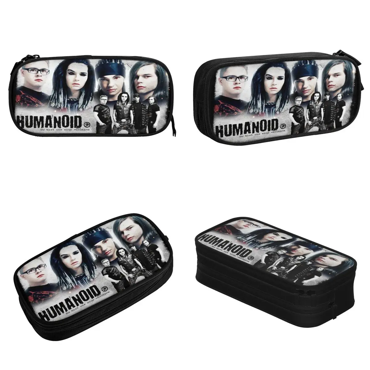 Tokio Hotel Rock Pencil Cases BillKaulitz Pen Holder Bag Girl Boy Large Storage Office Cosmetic Pencilcases