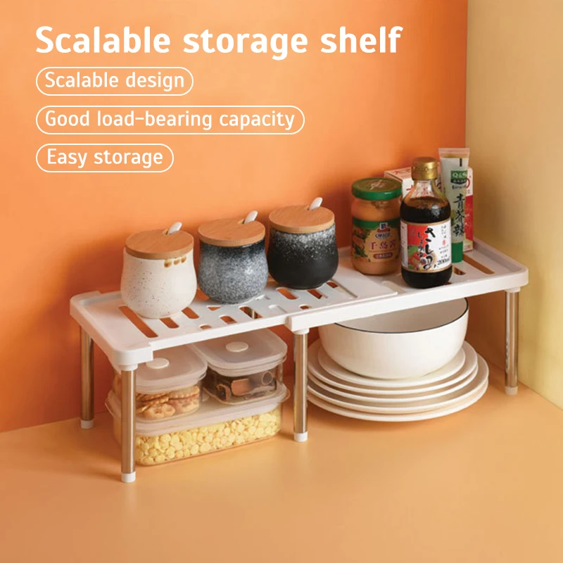 

1Pc Retractable Shelf Multifunction Storage Rack Household Sundries Organizer Kitchen Seasoning Bottle Stainless Storage Racks