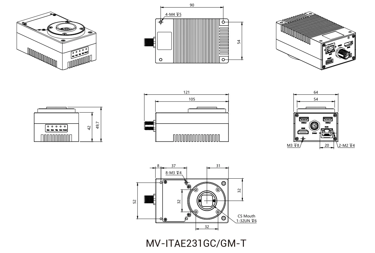 Smart Camera 2.3MP Machine Vision for Intelligent Transportation Logistics Sorting