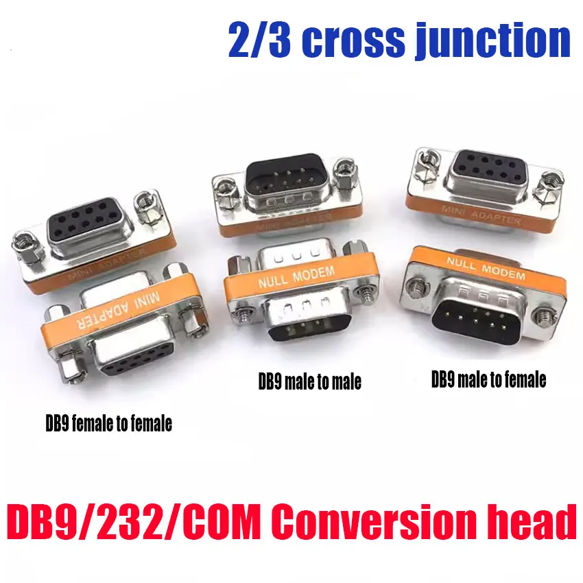 

1PCS DB9/232/COM Gender Changer adapter RS232 Com to Male Female VGA plug connector 9 pin