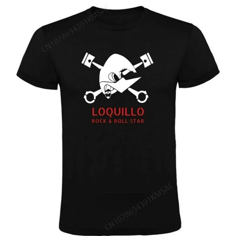 

Loquillo Rock A Roll Star Y Los Trogloditas Negra T-shirt Fashion Funny Women Men Graphic Tshirts Summere Loose Cool Short-sleev