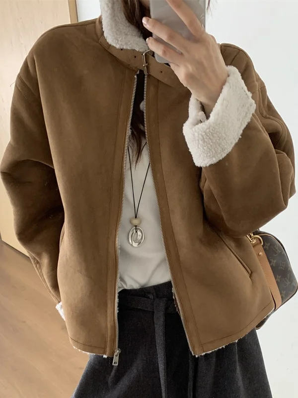 

Женское зимнее теплое хлопковое джинсовое универсальное свободное женское пальто в стиле ретро в стиле ретро