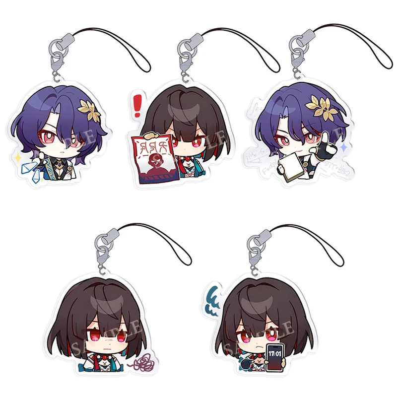 Cartoon Figure Xueyi Veritas Ratio Mobile Phone Strap Anime Honkai Star Rail Lanyard for Mobile Phone Straps Hang Rope Decor