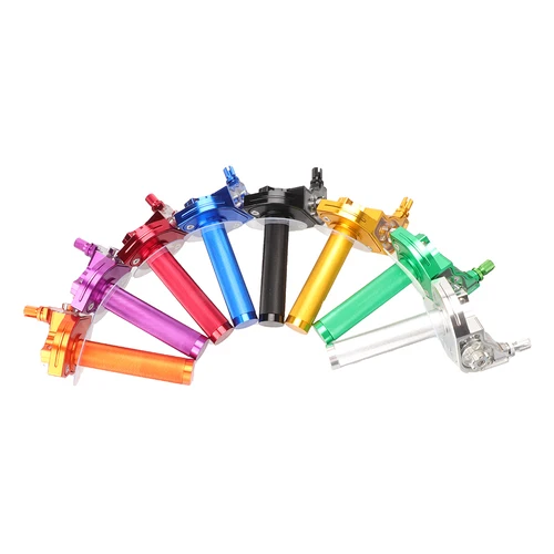 Imagen 2 del producto Acelerador Universal de aluminio CNC para motocicleta, manillar de agarre giratorio de 7/8 pulgadas y 22mm, para ciclomotor, Scooter, Dirt Bike