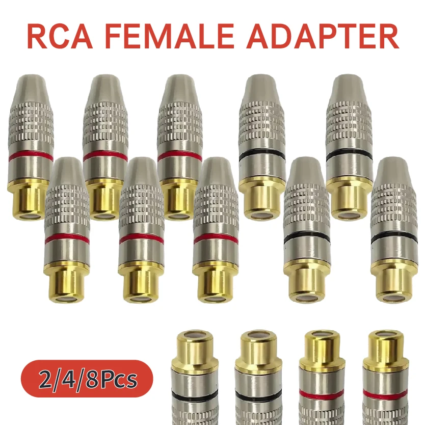 RCA Plug Female To Female Convertor Coaxial Cable Solder Audio Video Adapter Connector