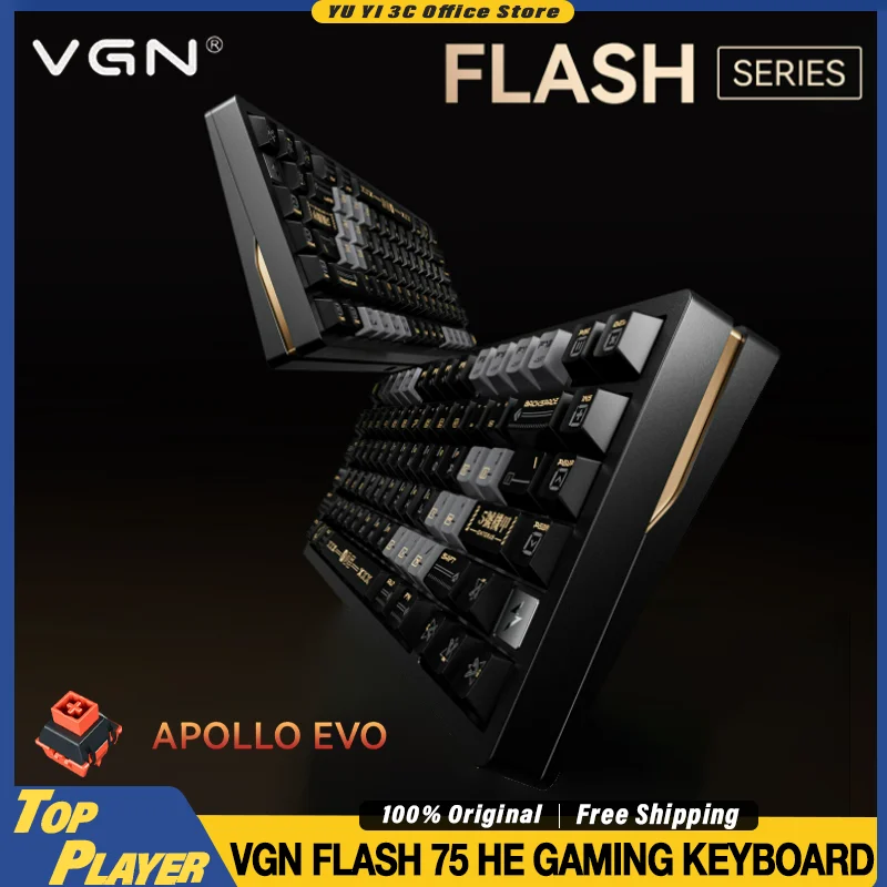 

VGN Flash75 Hall Effect Gaming Keyboard RT 0.001mm 8K Polling Rate CNC Aluminum Shell TTC Flagship Magnetic Switch V-Ultra Tech