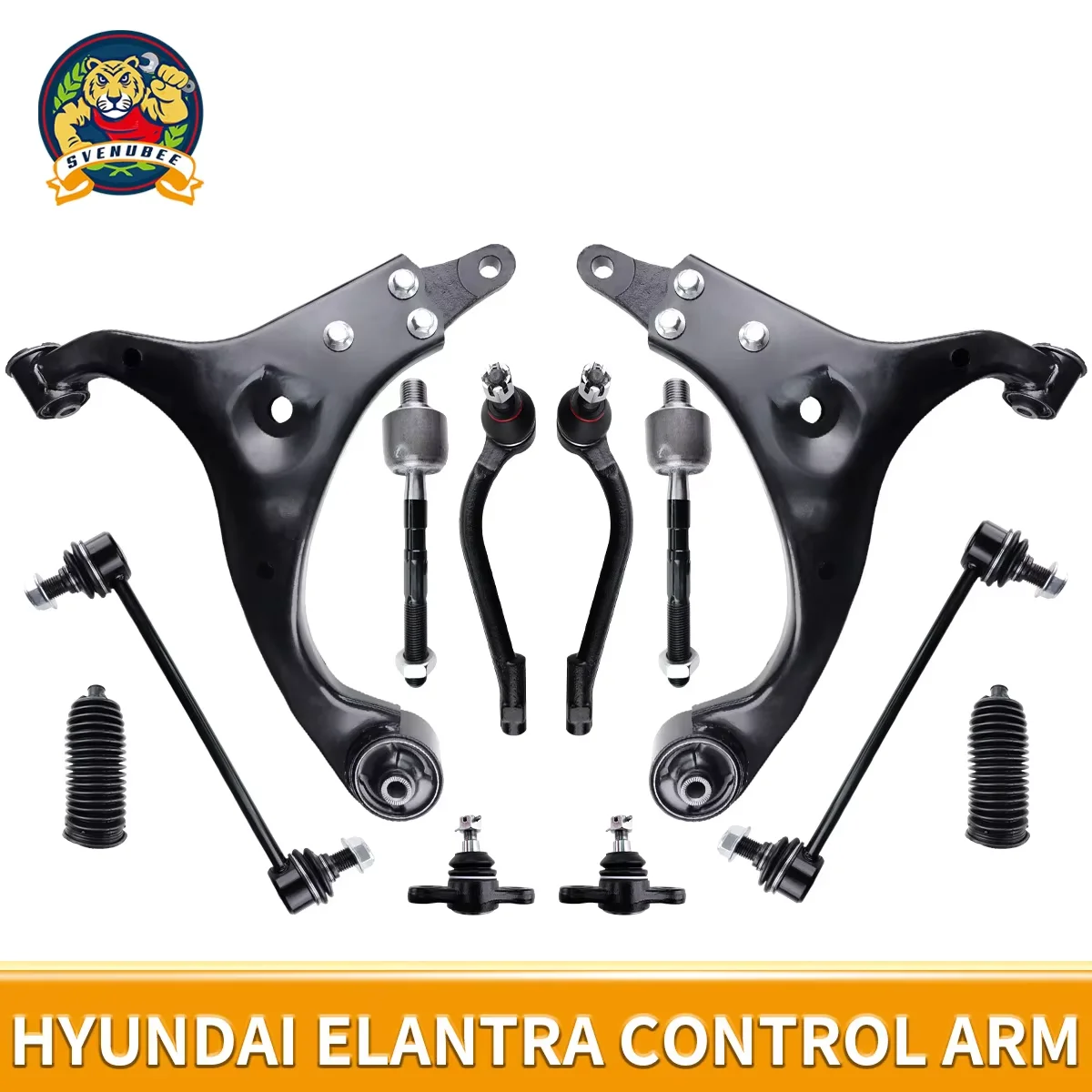 

Svenubee 12Pcs Front Lower Control Arms Stabilizer Link Suspension Set for Hyundai Elantra 2007 2008 2009 2010 2011 2012 K500074