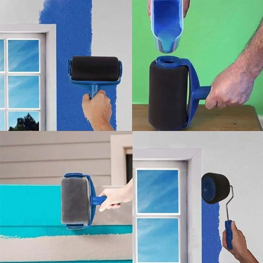 

Big Roller Paint Roller Brush Washable Durable Wall Brush Drum Brush Transform Sponge Fine Bristled Rolling Brush Decorate