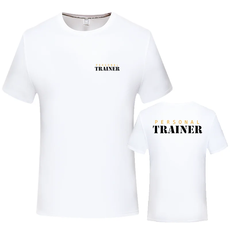 

PERSONAL TRAINER T Shirt, Printed Front & Back white Gym Training Tee Cool Casual pride t shirt men New Fashion tshirt XS-5XL
