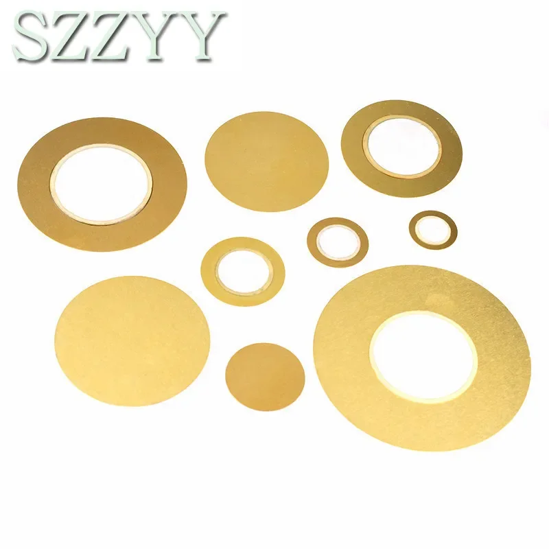 10 قطعة عناصر بيزو الطنان أسلم الاستشعار الزناد طبل القرص النحاس بيزو المتكلم 12 مللي متر 20 مللي متر 27 مللي متر 35 مللي متر 50 مللي متر كهرضغطية
