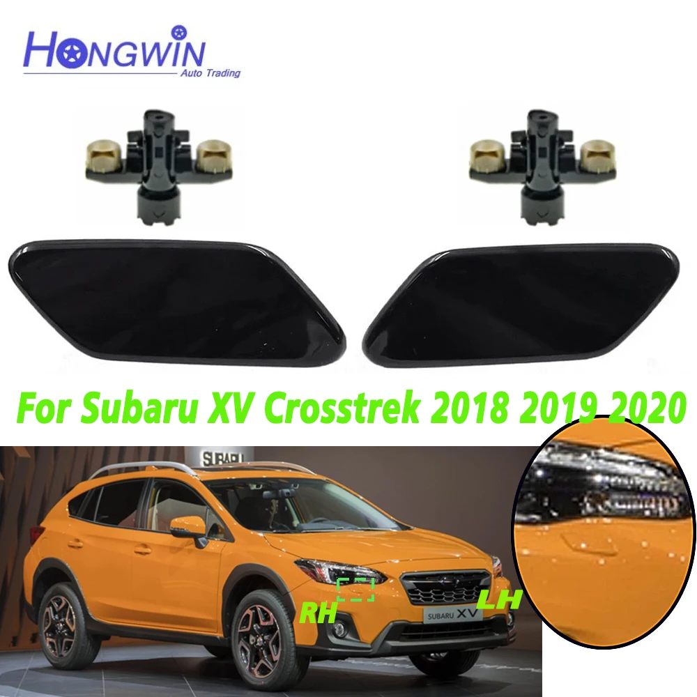 For Subaru XV Crosstrek 2018 2019 2020 Front Headlight Washer Nozzle Cover Headlamp Water Spray Jet Cap 86636-FL050 86636-FL040