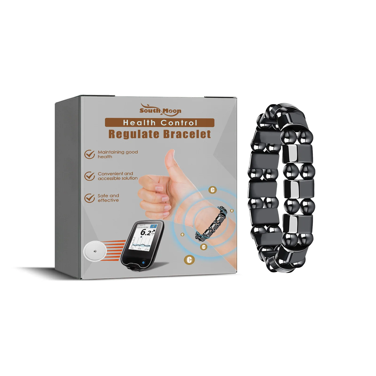 Anti Hypertension Ring Blood Sugar Lowering Regulator Balanced Blood Glucose Value Improve Circulation Diabetes Relief Bracelet