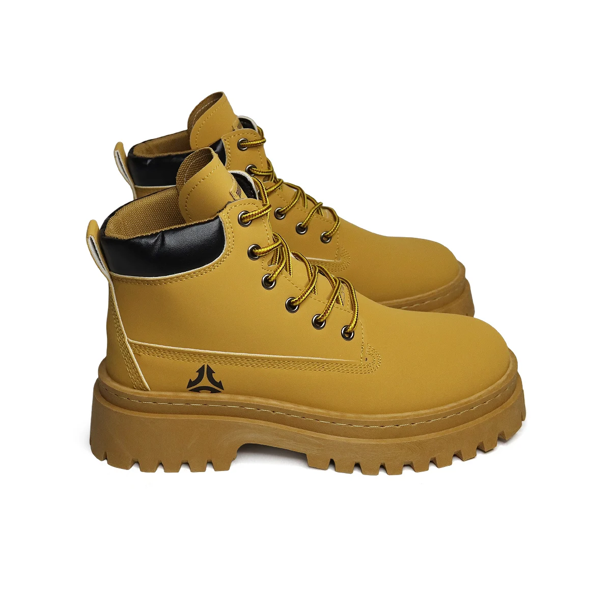 

Boots Men High Top Boots High Quality Women Leather Shoes Fashion Outdoor Sneakers Men Lace Up Non-Slip Ankle Boots for Couple