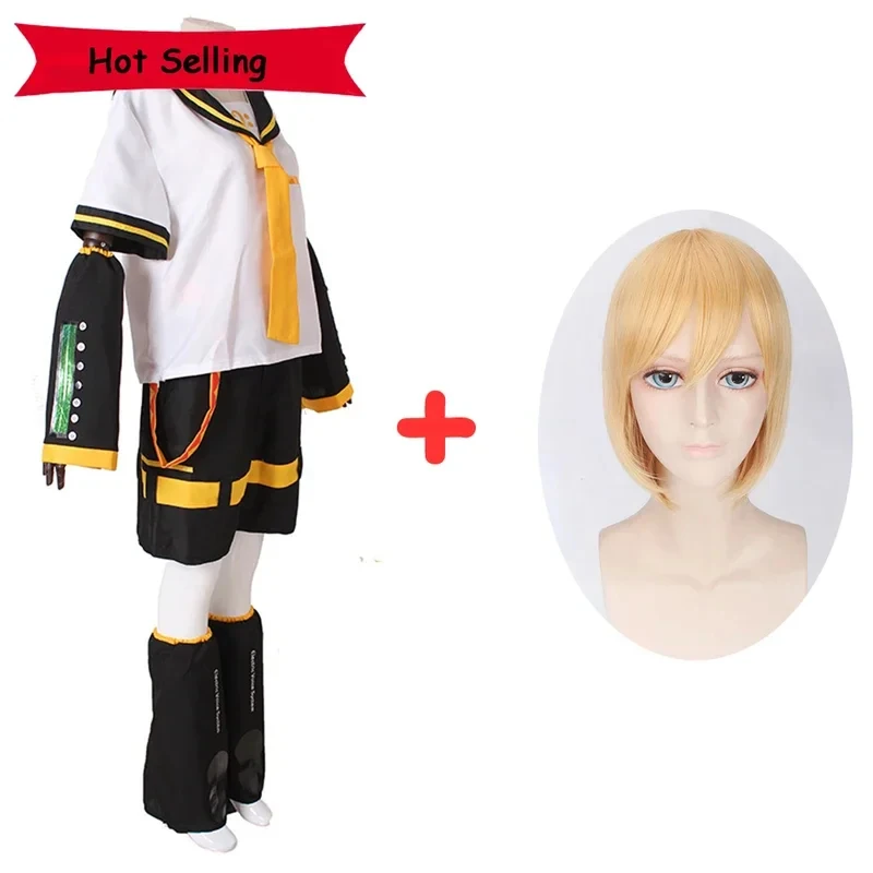 2026-アニメ-vocaloid-ミクコスプレ衣装姉妹リン兄弟レンハロウィンパーティー制服黄色かつらクリスマスギフトトップス-95igo