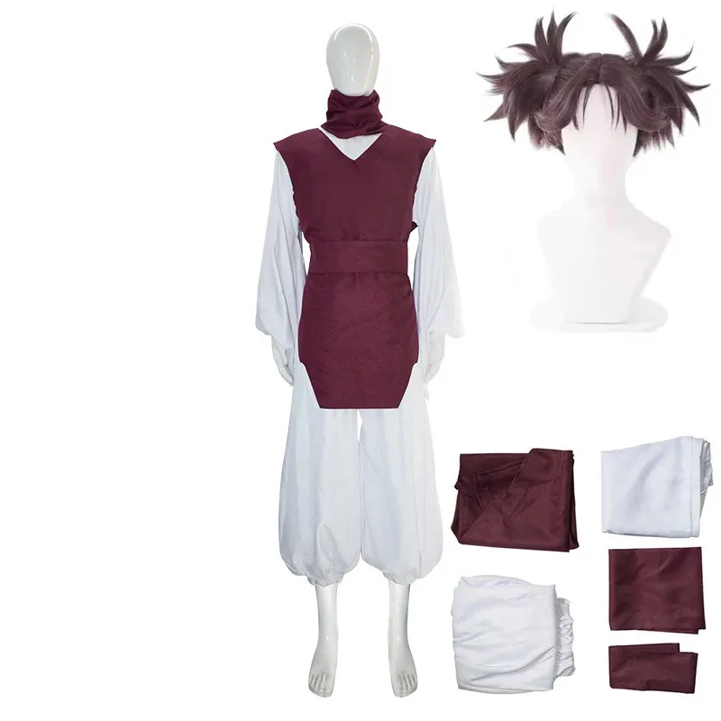 Choso Jujutsu Kaisen Косплей Костюм Топ + Жилет + Брюки Униформа Парик Наряд для Женщин Мужчин Одежда для Хэллоуина ob; 8