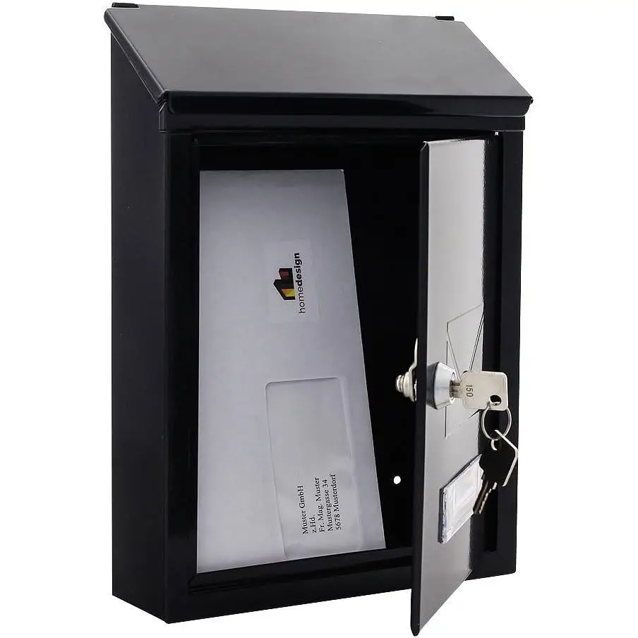 Exterior wall mount mailboxes with security key, easy to install