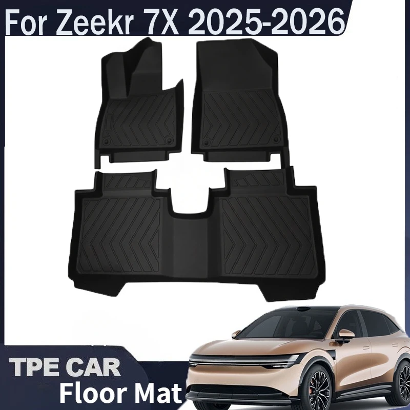 

TPE Car Floor Mats, Trunk Mat For Zeekr 7X 2025-2026,Models Floor Mats Cargo Liner TPE Floor Liners Trunk Mat Car