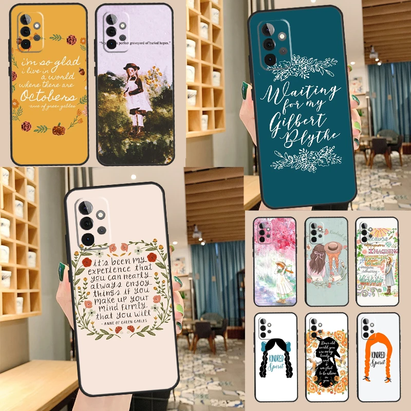 Зеленый чехол Anne of Gables для Samsung Galaxy A14 A34 A54 A52S A12 A22 A32 A52 A72 A13 A33 A53 A73 A31 A51 A71