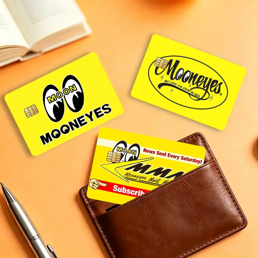 Brand Fashion M-Mooneyes Credit Skin Cover Card Stickers 4PCS Film Bus Pass Front Decoration Bank Debit Waterproof