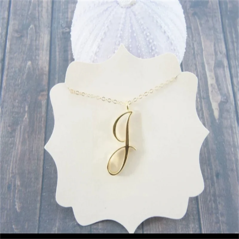 ZMZ 2019 Europe/US fashion English letter pendant lovely letter J text necklace gift for mom/girlfriend party jewelry