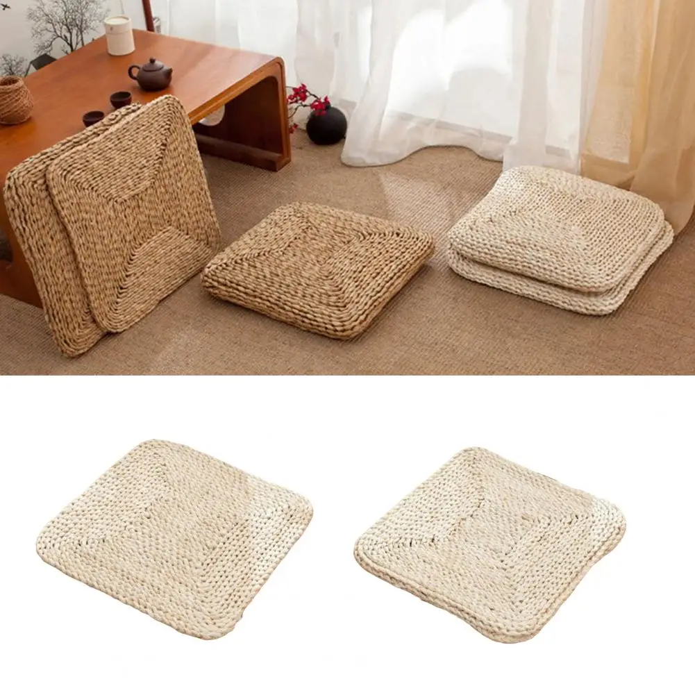 Floor Cushion Wonderful Eco-friendly Yoga Cushion Natural Straw Woven Kowtow Cushion Daily Use