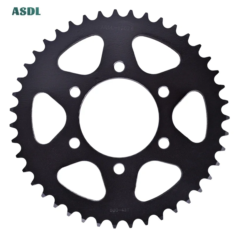 

520 43T Rear Chain Sprocket for Kawasaki ZX-6R ZX600 Ninja 2007-2015 ZX 6R ZX636 05-16 13-18 Z750 ZR750 LCF Z750 R 2011-2012