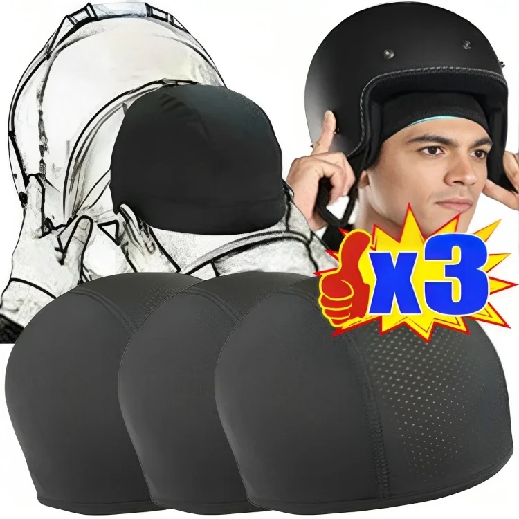 Gorro para casco de ciclismo de secado rápido, pasamontañas transpirables para motocicleta, gorro interior que absorbe el sudor para hombres y