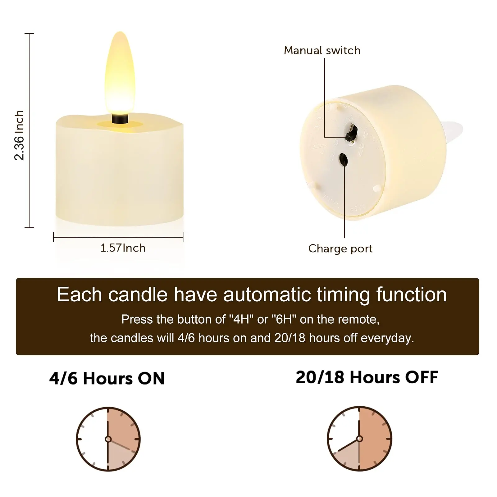 FPOO Rechargeable Candles USB Charging Led Light Timer Remote Flickering Flame Candle Light Home Decoration Wedding LED Candle