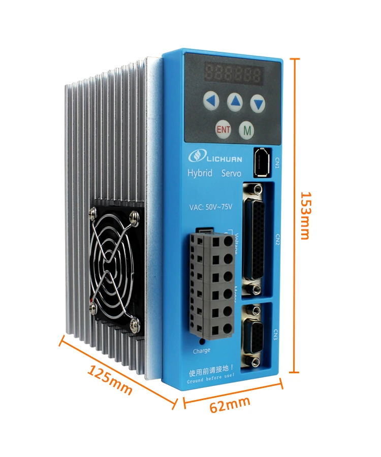 Шаговый двигатель Lichuan 8A 4,5 Нм 2-фазный гибридный шаговый двигатель Nema 34 с энкодером LC86H280 + LCDA808F